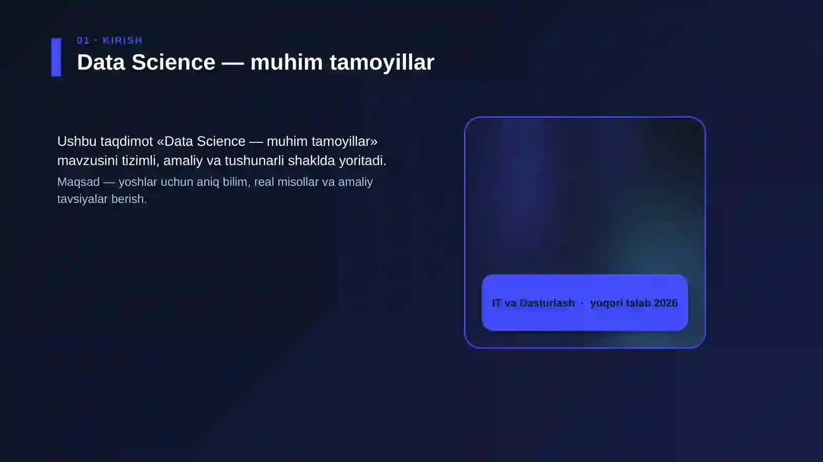 Data Science — muhim tamoyillar 4