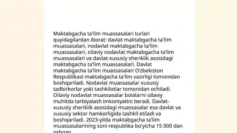 Maktabgacha ta'limning maqsad va vazifalari 4