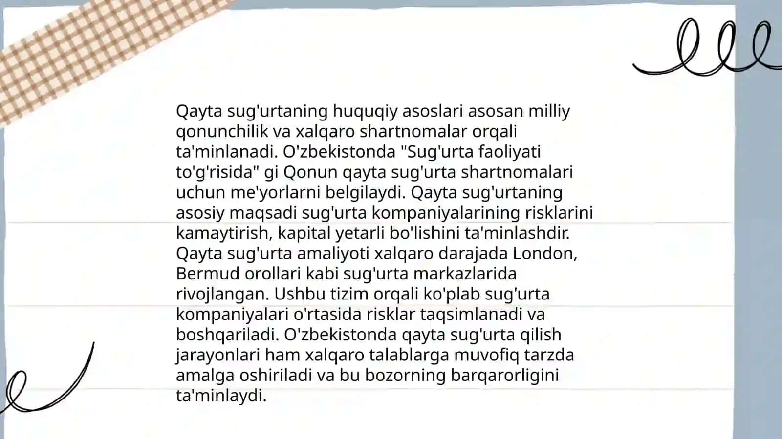 Qayta sugʻurta qilish asoslari 4