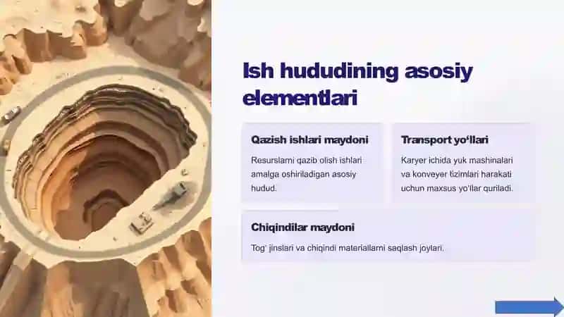 Karyer ish hududining hosil bo‘lishi 4