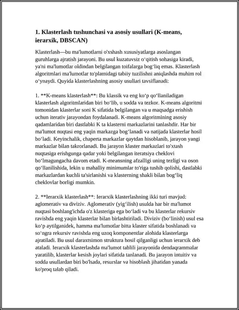 KLASTERLASH VA TASNIFLASH USULLARI 4