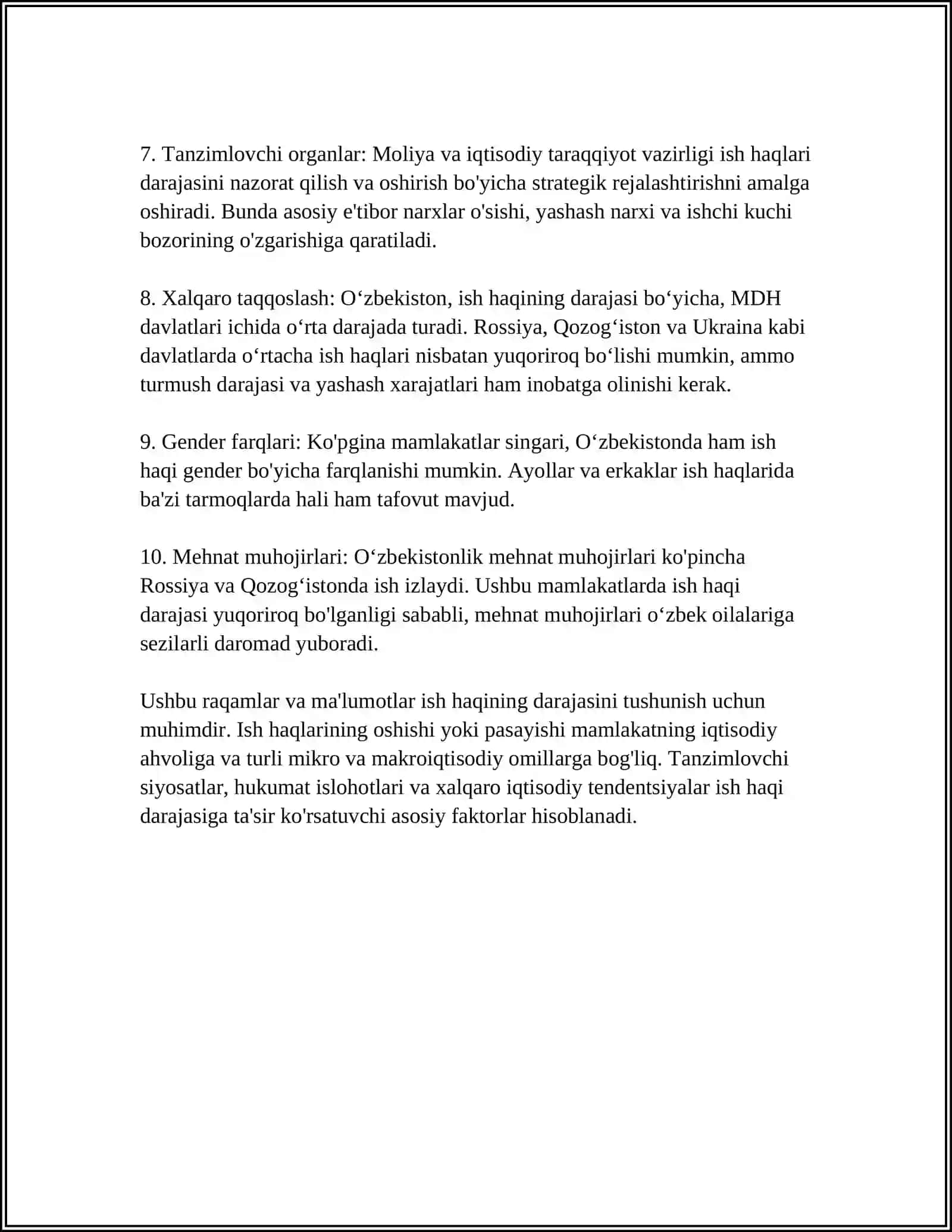 ISHCHI KUCHIGA TALAB VA TAKLIF UNI ANIQLOVCHI OMILLAR 4