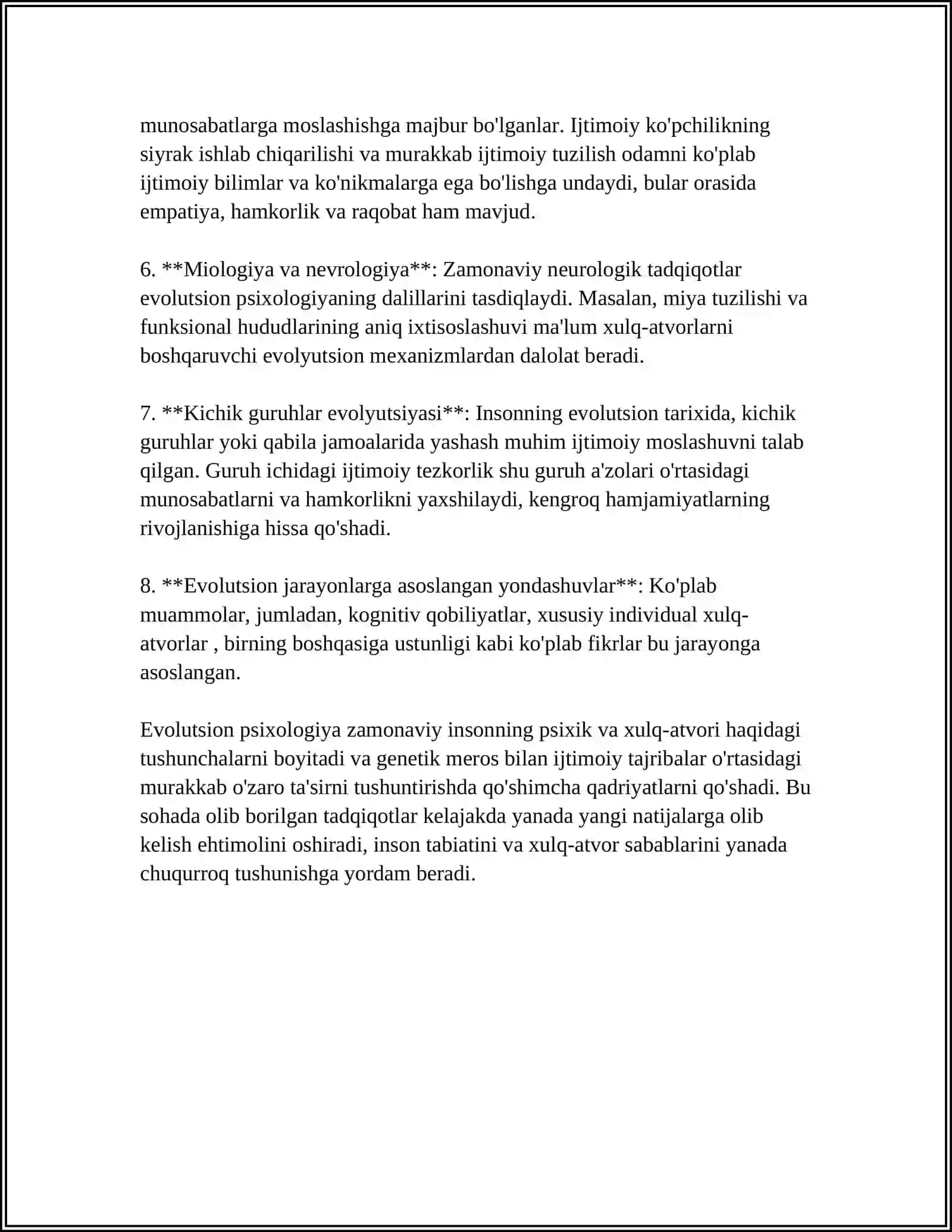 EVOLUTSION PSIXOLOGIYAGA KIRISH 4