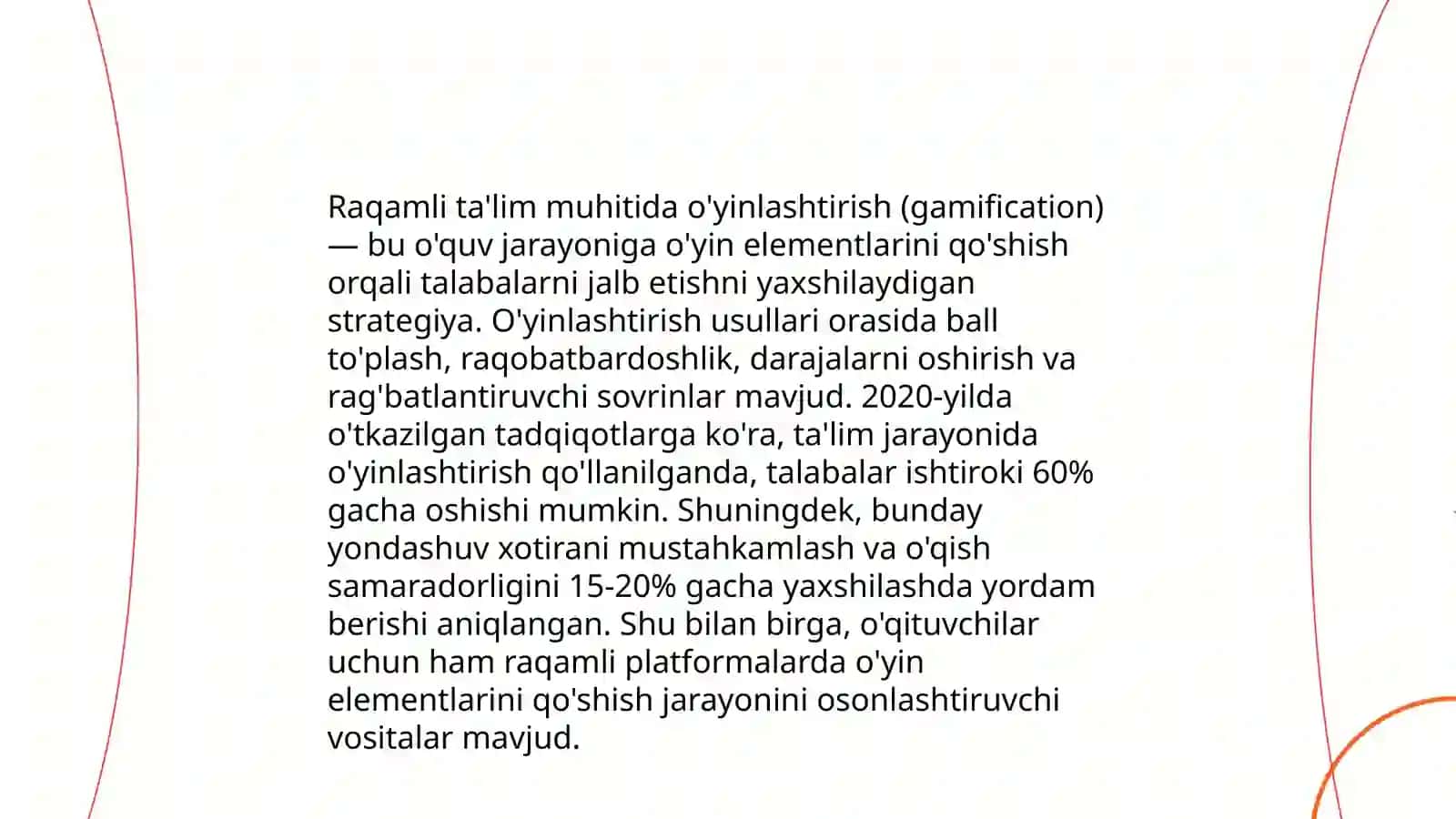 Gamifikatsiya (o'yin elementlarini qo'llash) 4