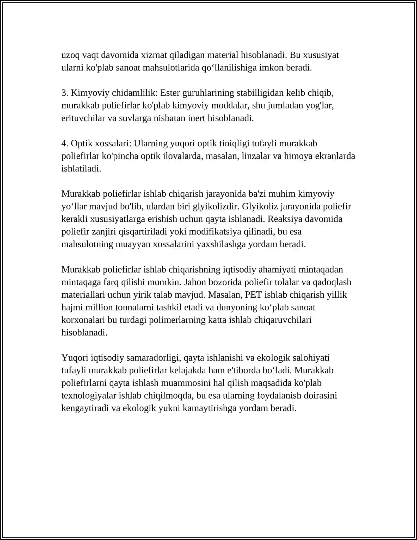 MURAKKAB POLIEFIRLAR AHAMIYATI 4