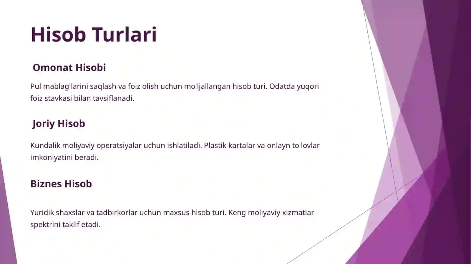 Bank Hisob Tizimi Nima? 4