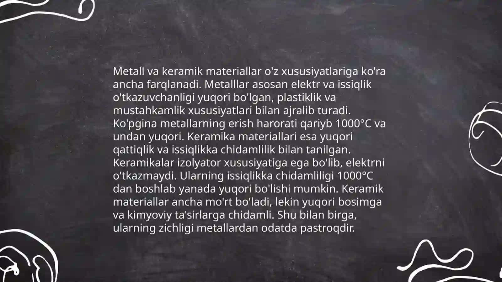 Metallokeramika va sun'iy qoplamalar 4