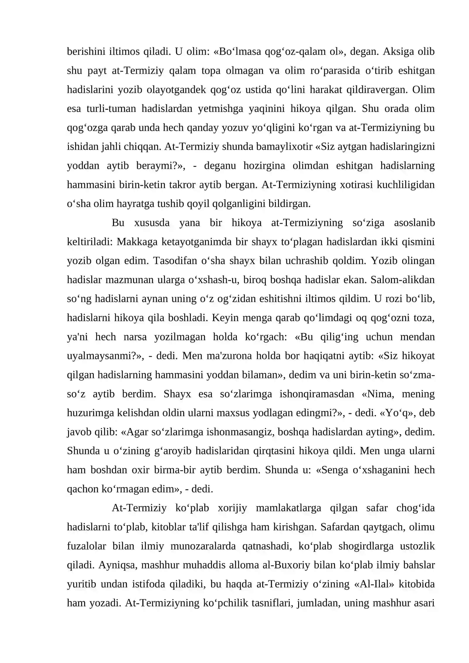 Abu Iso at-Тermiziy, Al-jomi' as-sahiyh 4