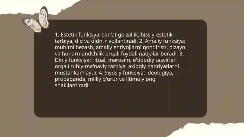 Badiiy san'atlar tasnifi 4