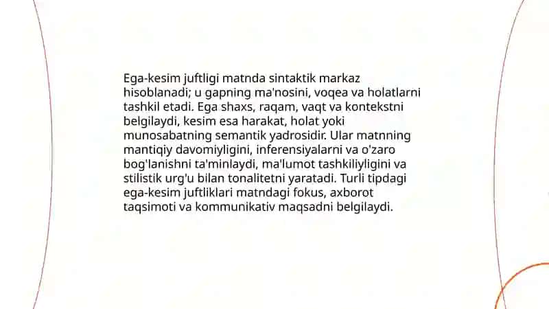 Ega va Kesim Uslubiy Tavsifi 4