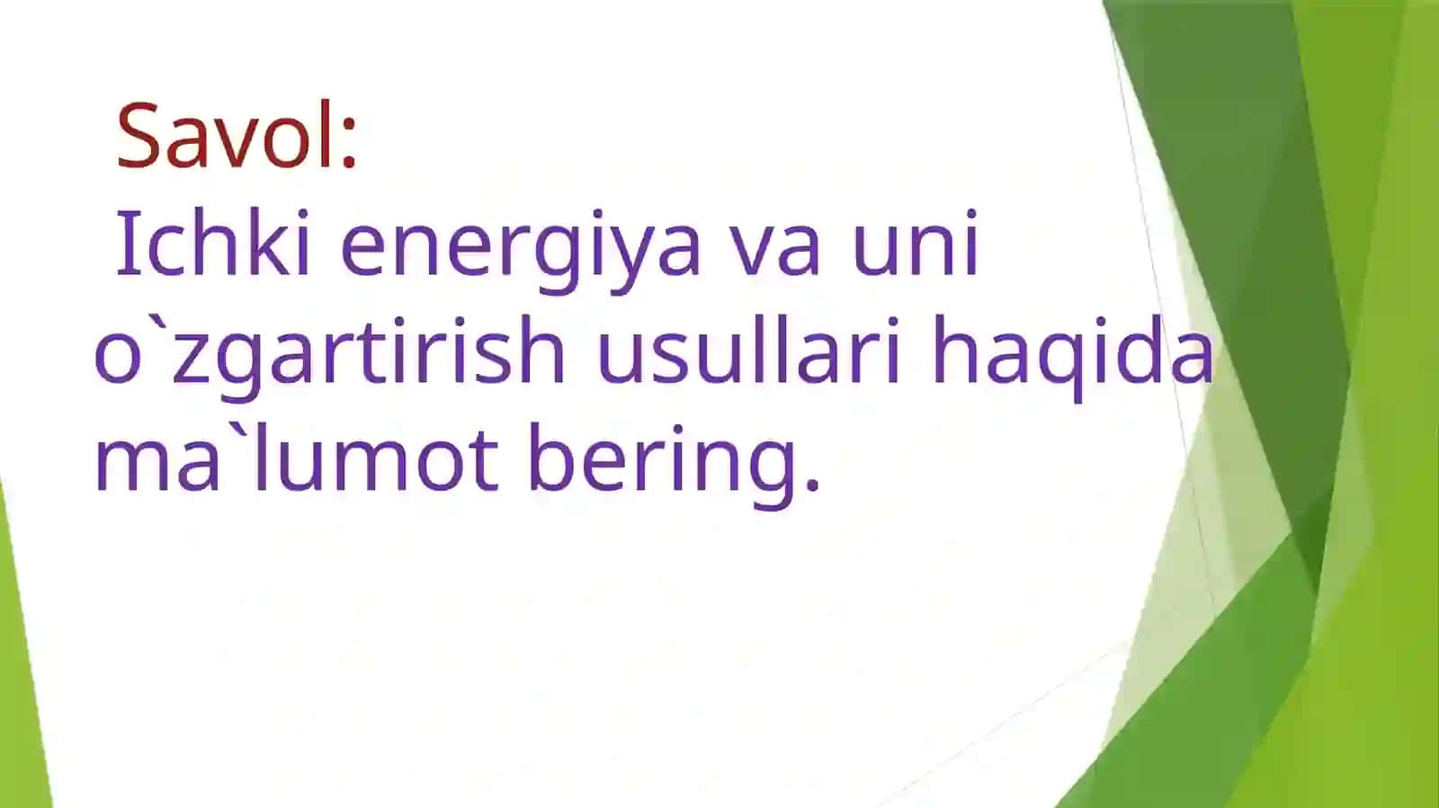 Issiqlik miqdori 4