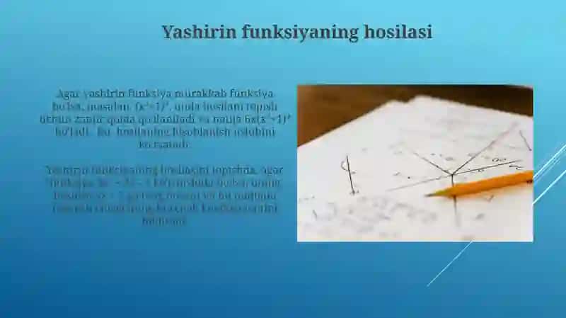 Differentsial Hisobning Amaliy Qo'llanilishi 4