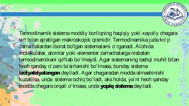Fizika va Kimyo fanidan kurs 4