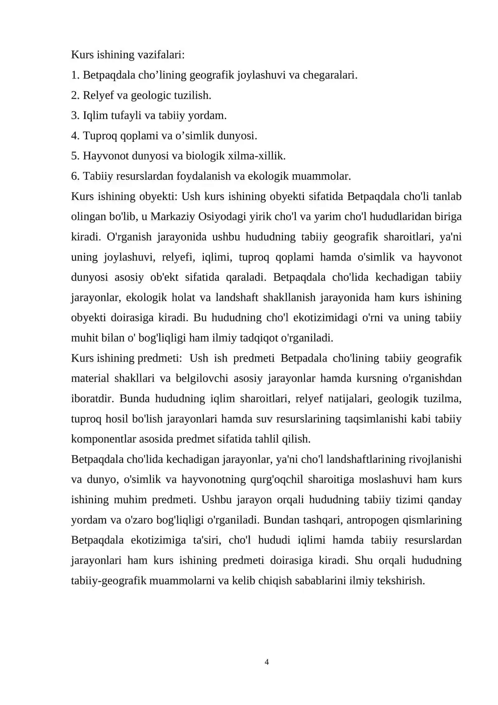 MUNDARIJA 4