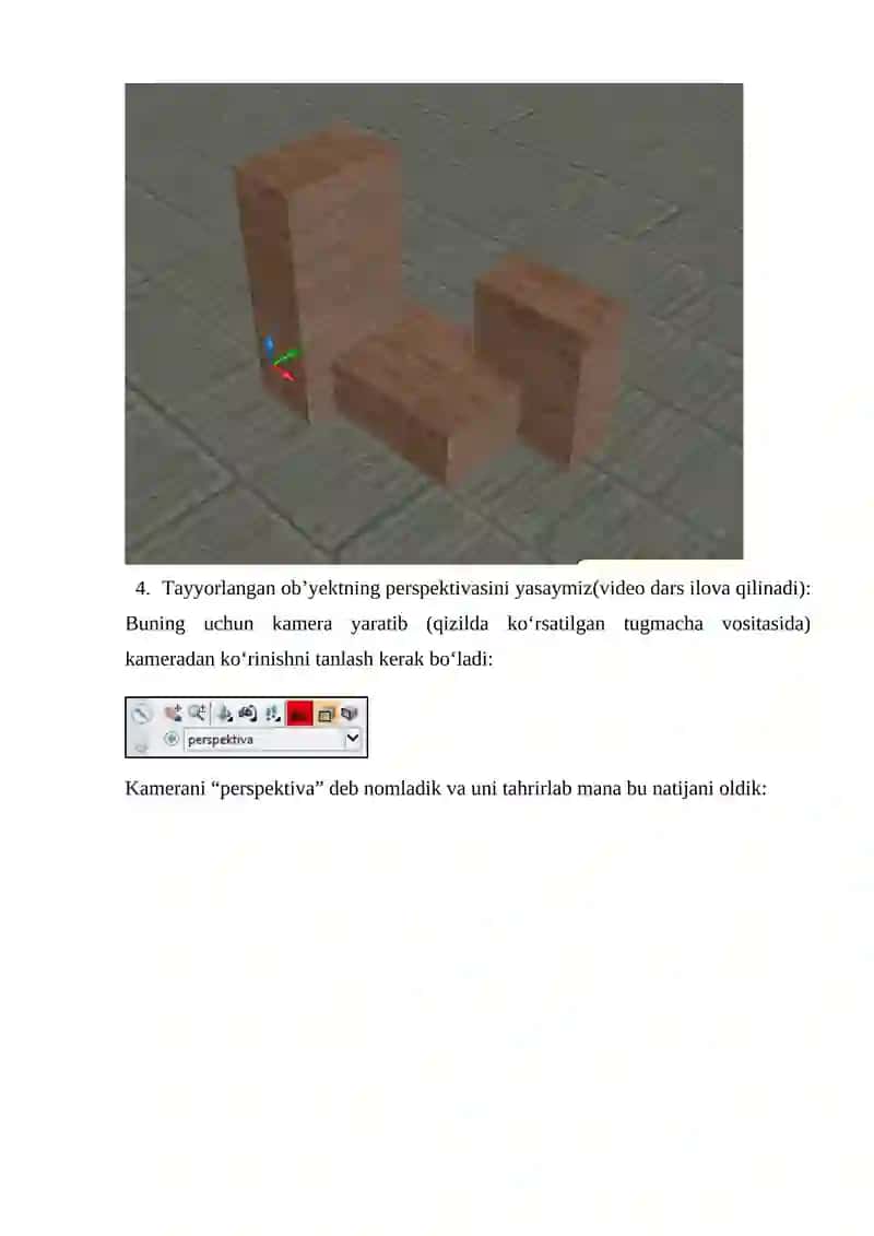 Autopavilon perspektivasi va soyalarini 3-o’lchamli model orqali AutoCAD dasturida bajarish 4