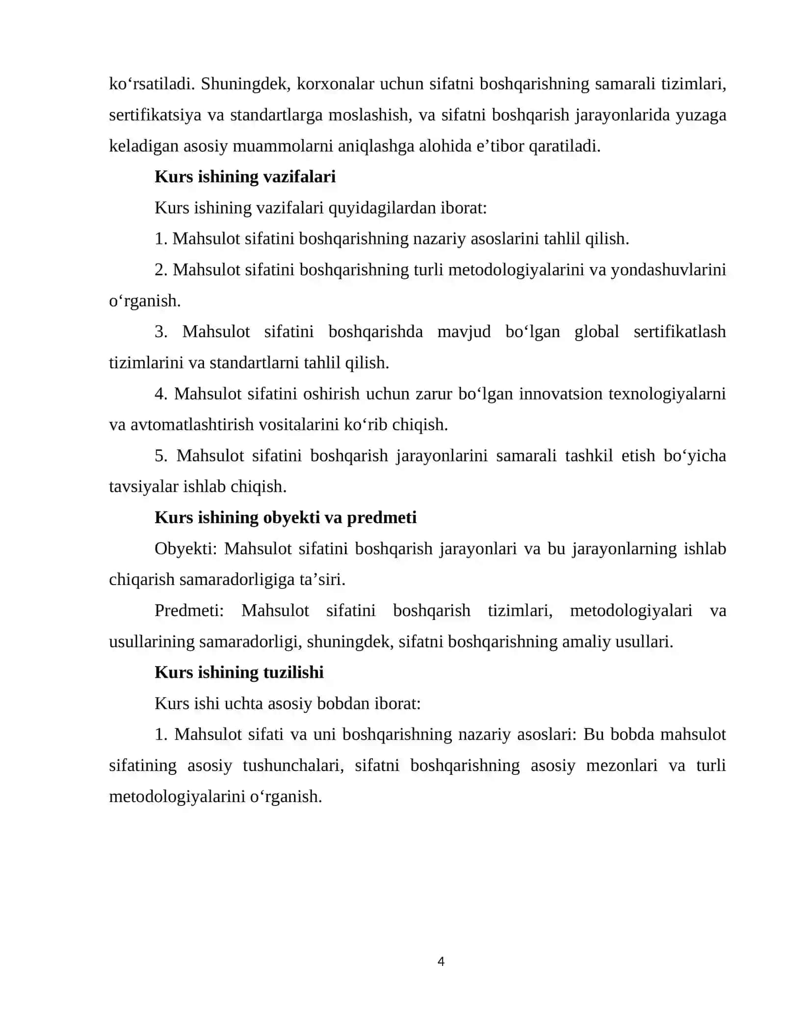 Mahsulot sifatini boshqarish 4