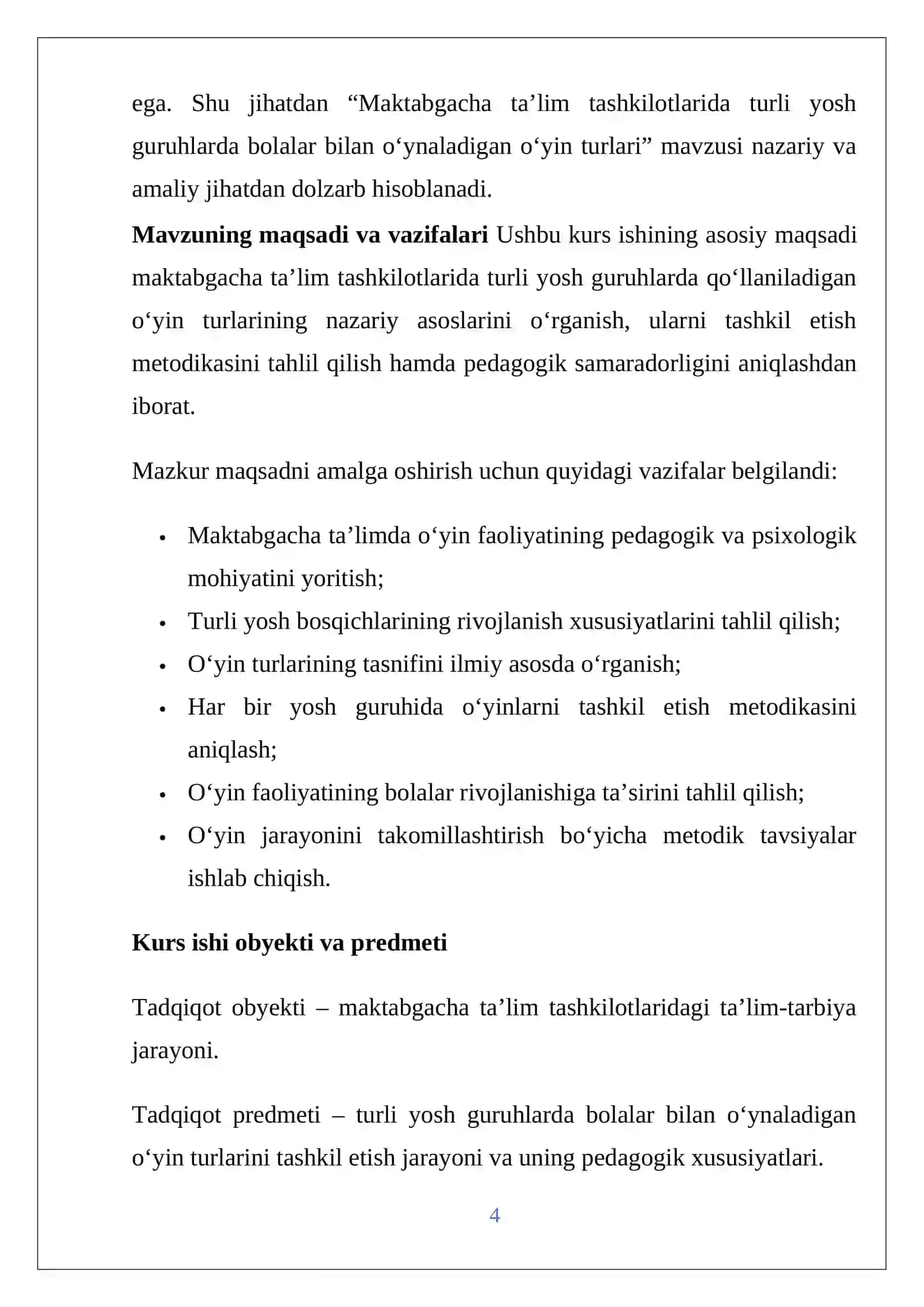 TURLI YOSH GURUHLARDA OʻYIN TURLARINI TASHKIL ETISH METODIKASI 4