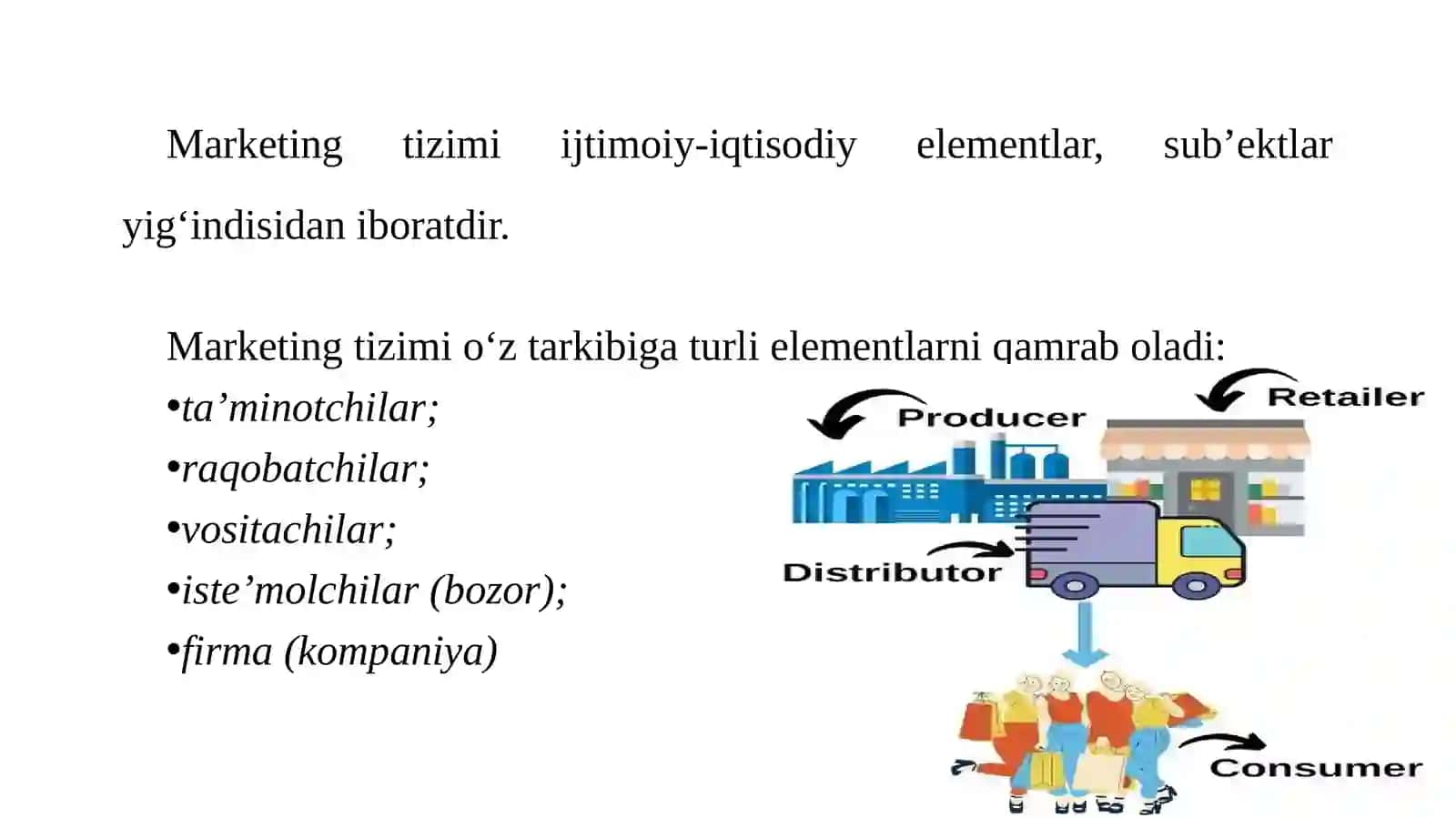 MARKETINGNI TARKIBIY TUZILISHI VA UNI BOSHQARISHNI TASHKIL ETISH 4