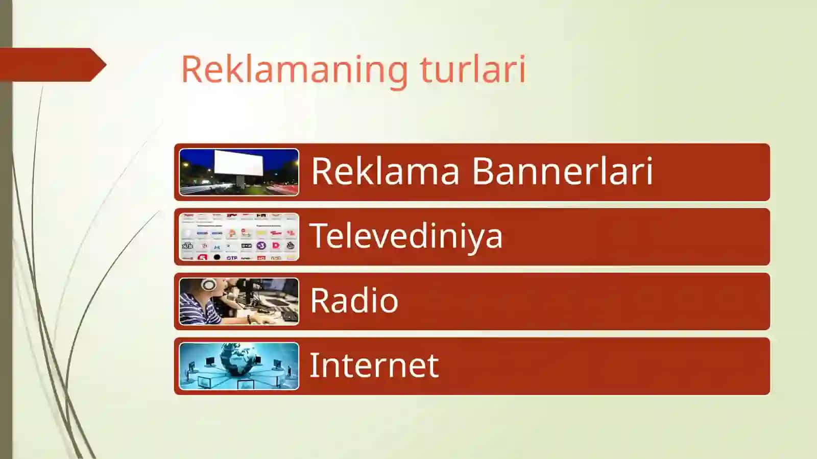 REKLAMA VA UNUNG TURLARI 4