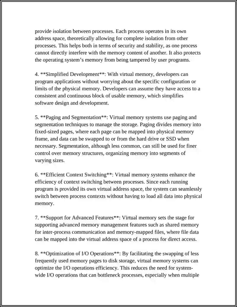 THE CONCEPT OF VIRTUAL MEMORY IN OPERATING SYSTEMS 4