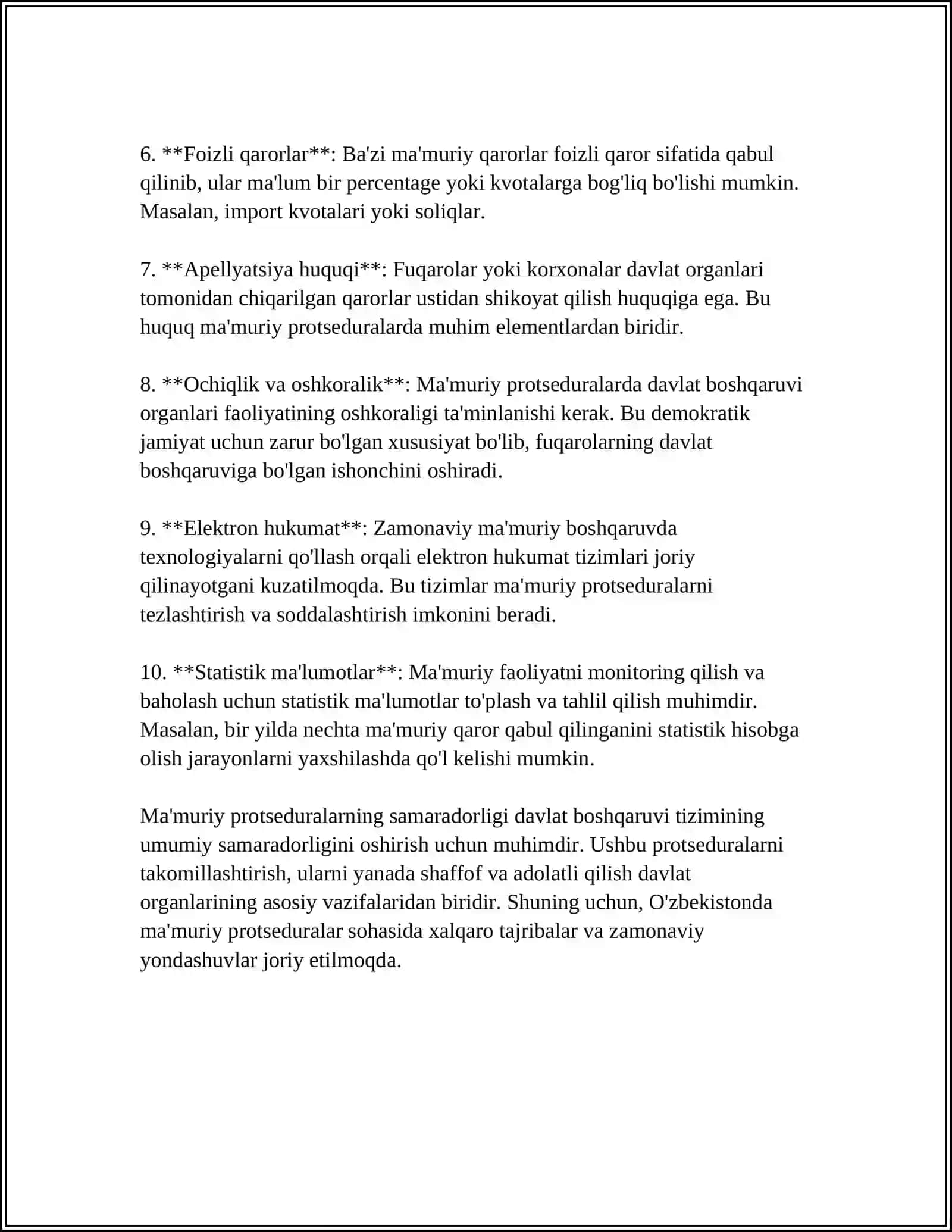 MAMURIY PROCEDURALAR REFERAT 4