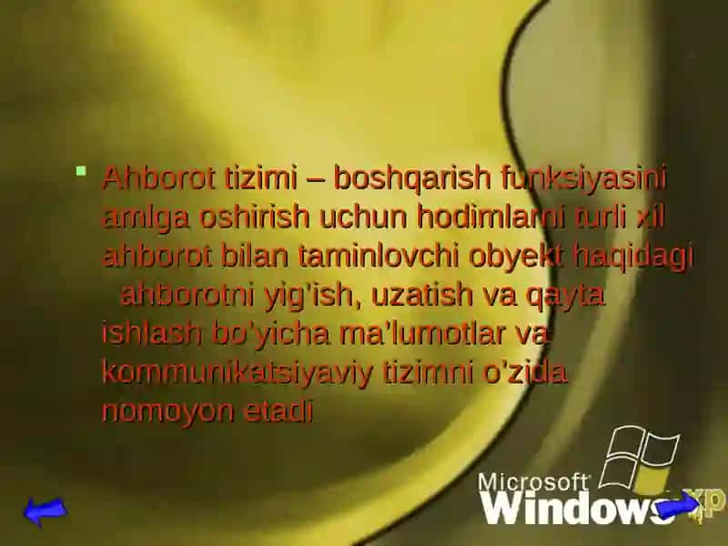 Isaqova Gavharoy "INFORMATIKA VA AXBOROT TEXNOLOGIYALARI" slaydi 4