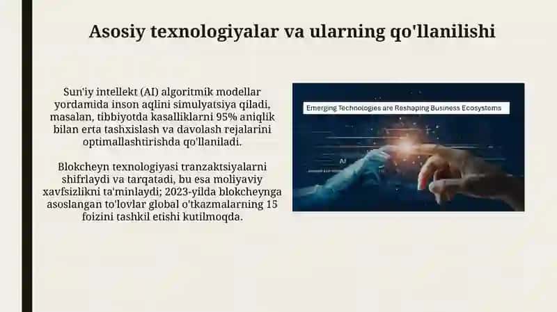 Rivojlanayotgan texnologiyalar 4