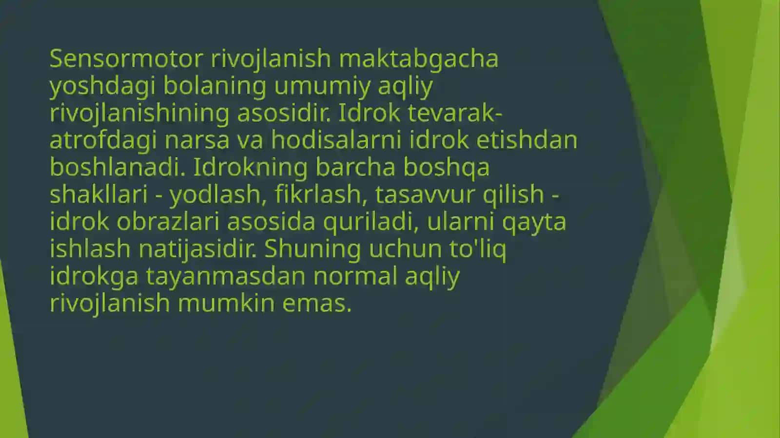 Go`daklik davrida sensomator rivojlanish 4