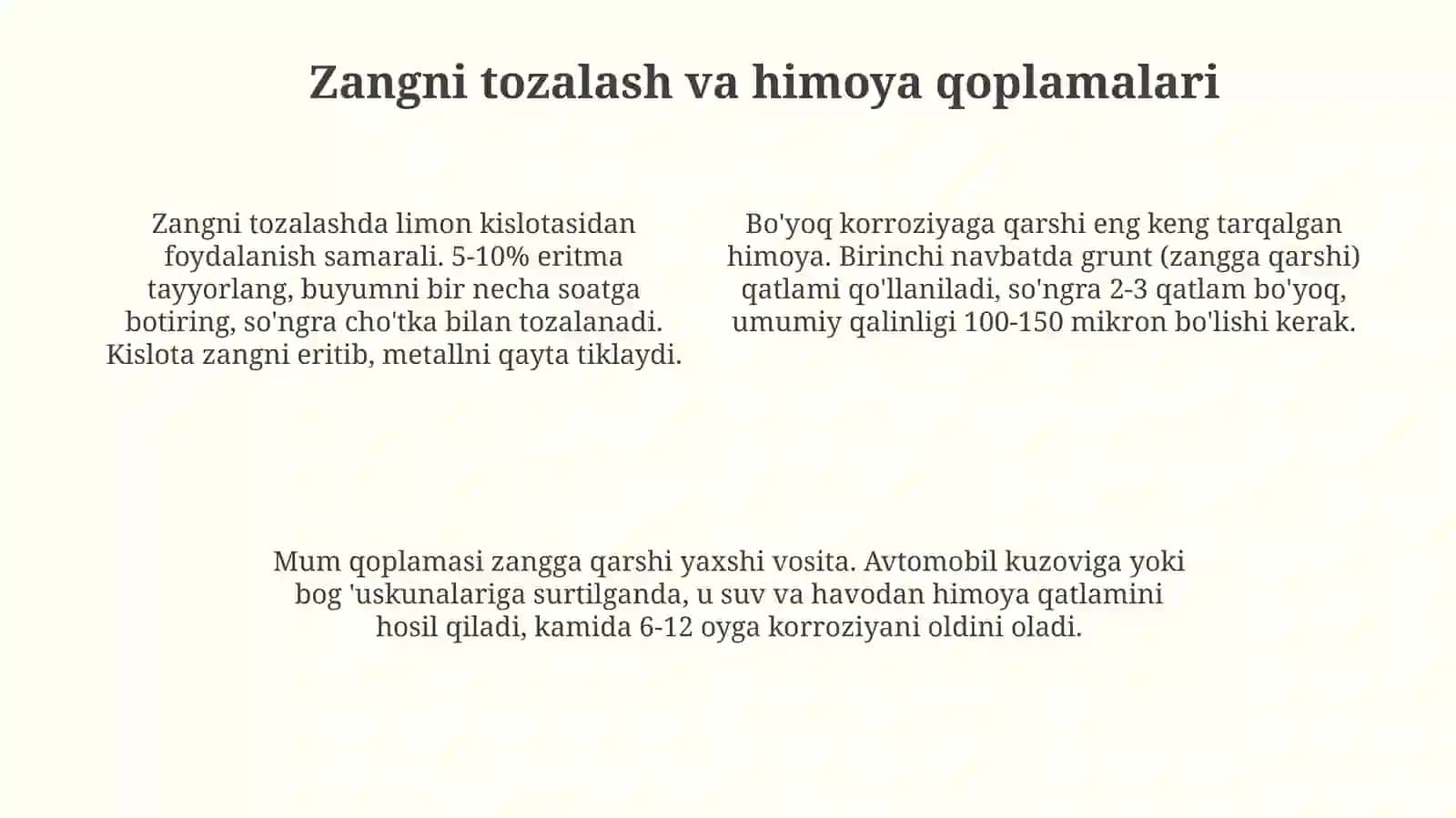 Uyda korroziyani kamaytirishyo'llari 4