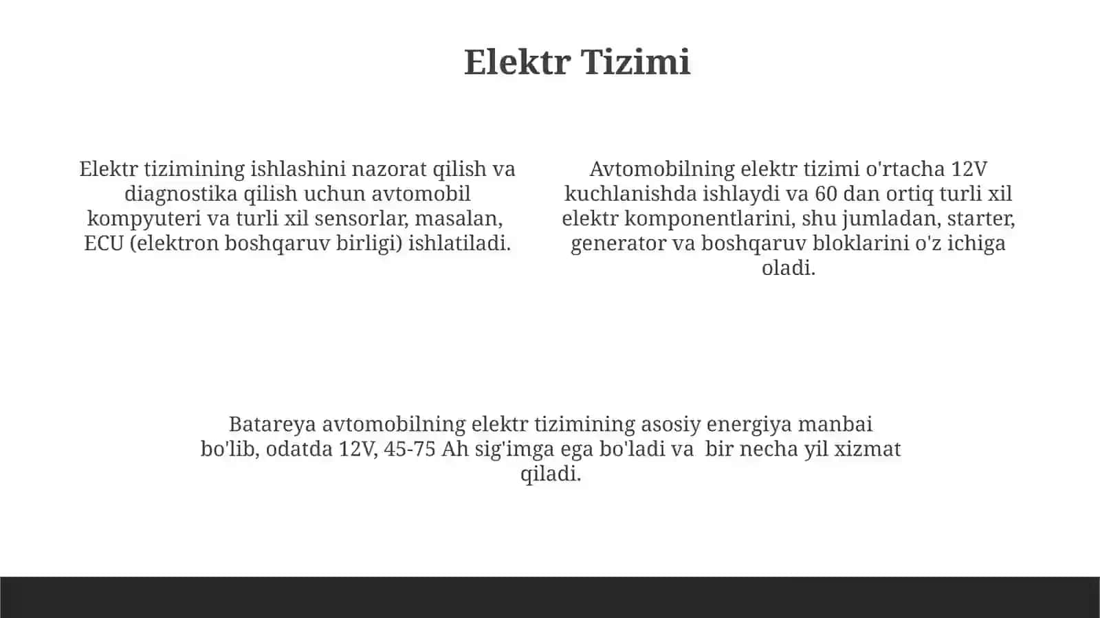 Avtomobillarning umumiy tuzilishi 4
