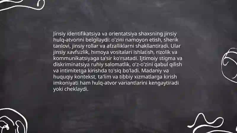 Shaxsning jinsiy hulq atvori 4