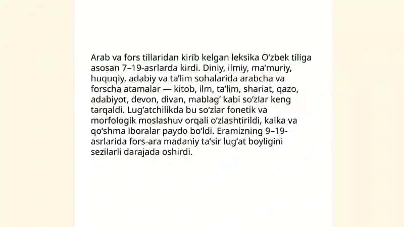 O'zbek lug'atchiligining shakllanish bosqichlari 4