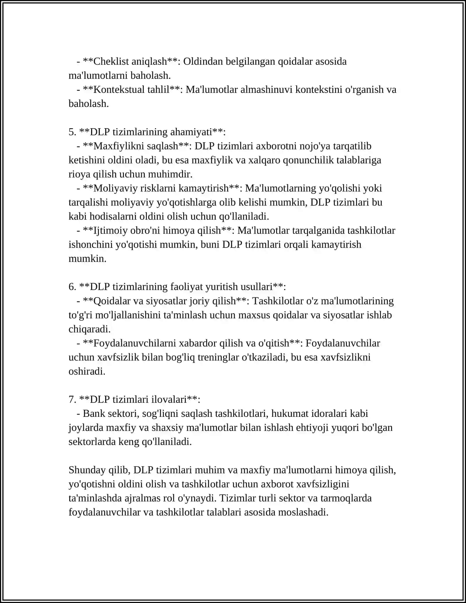 DLP TIZIMI BILAN ISHLASH 4