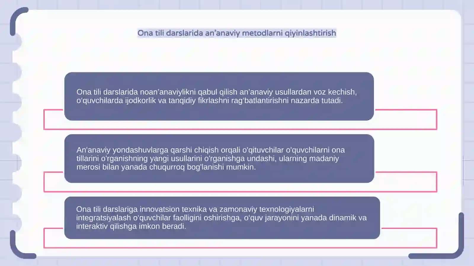 Ona tili darslarida noan'anaviylik 4