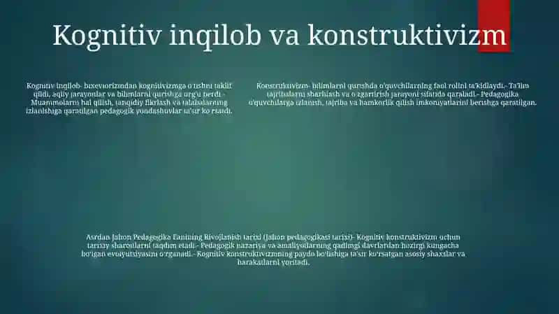 20 Asrdan Jahon Pedagogika Fanining Rivojlanish Tarixi 4