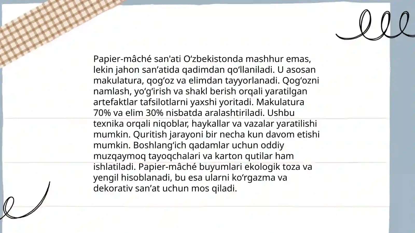 Papier-mache san'ati 4