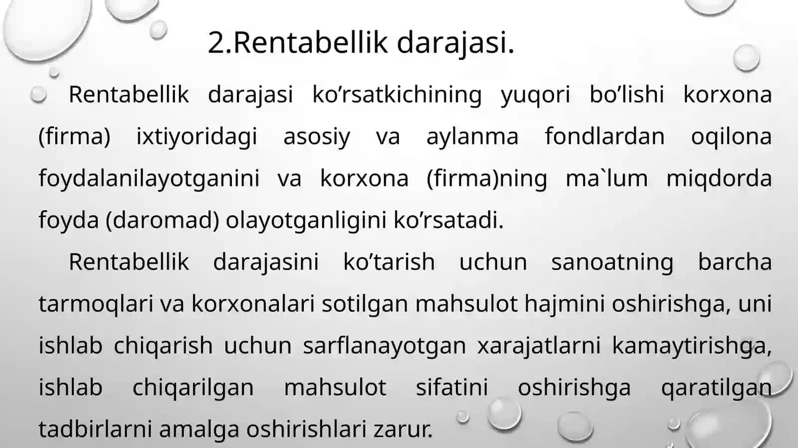Korxona rentabelligi 4