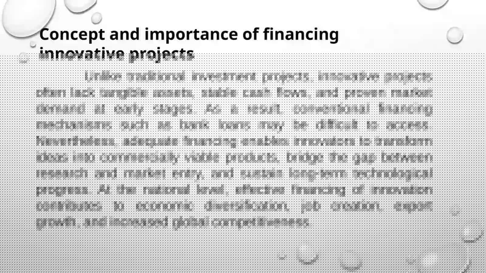 Financing Innovative Projects 4