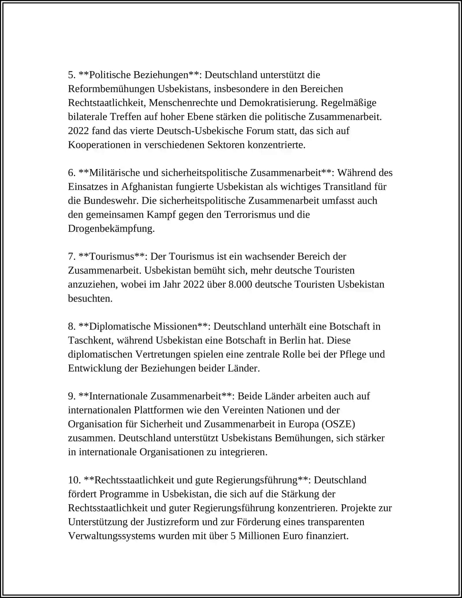 Thema: GERMANIYA VA O’ZBEKISTON MUNOSABATLARI 4