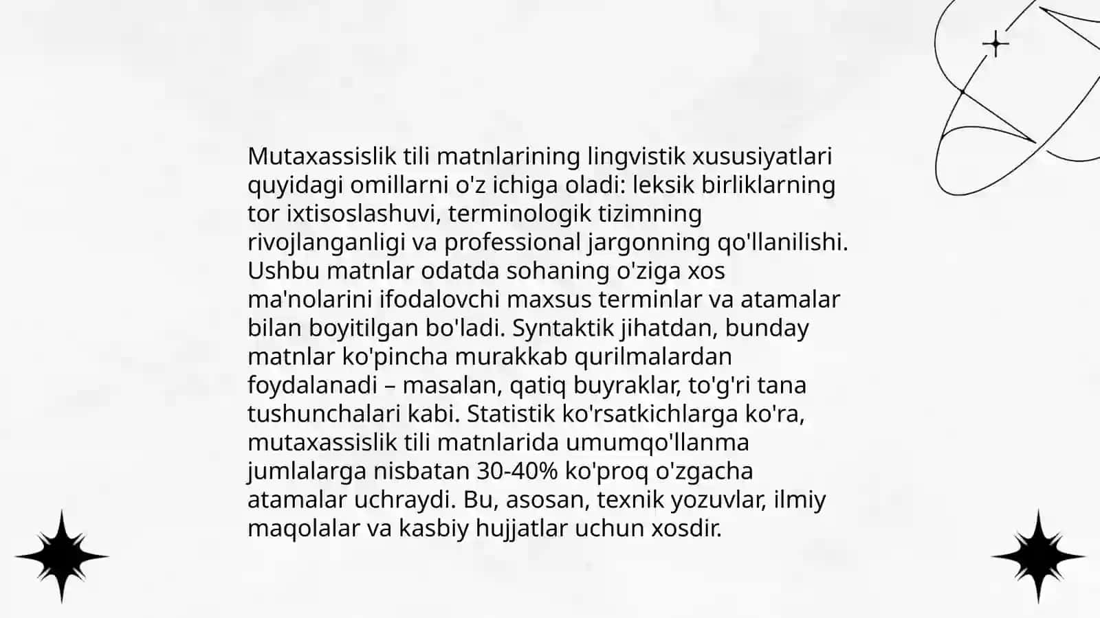 Mutaxassislik tili ta'limida matnlarni tanlash 4