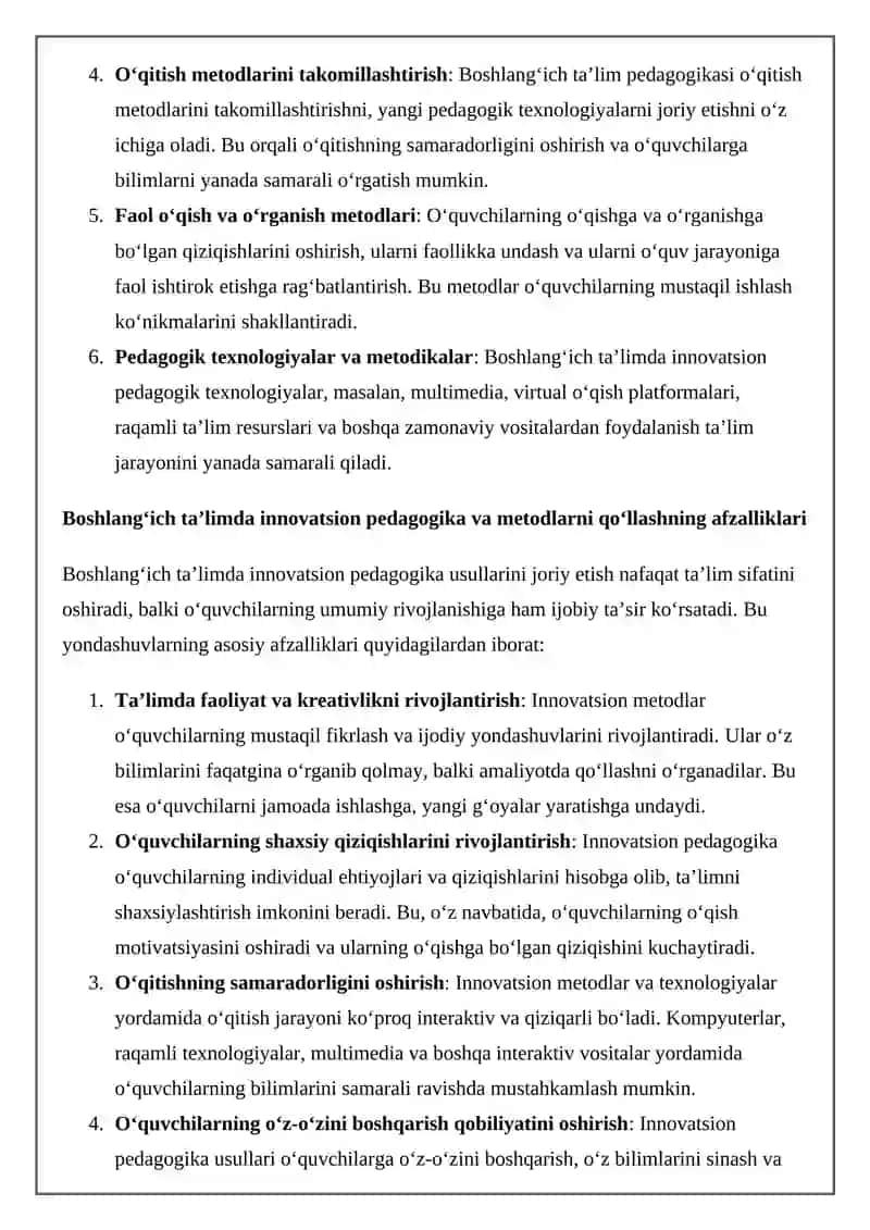 Boshlang’ich ta’limda innovatsion pedagogika 4