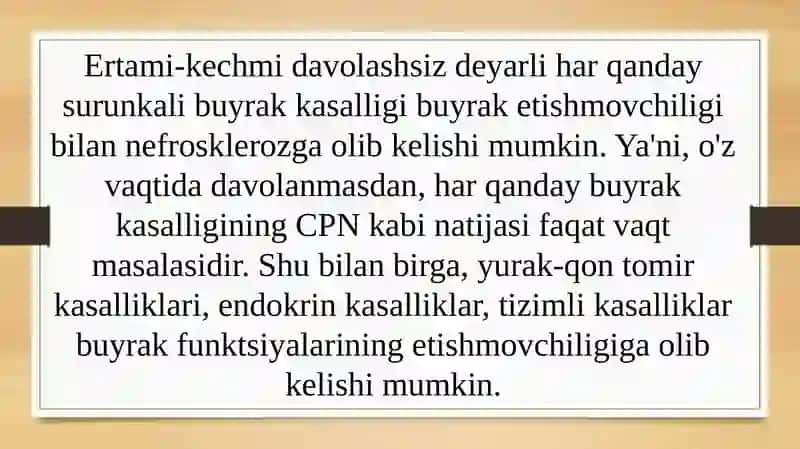 Surunkali buyrak etishmovchiligi 4