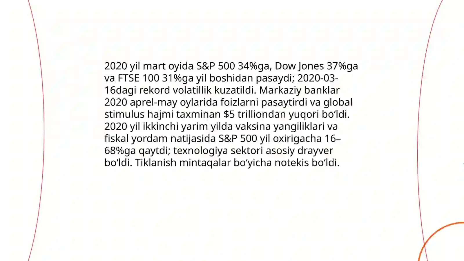 Pandemiyaning Jahon Bozorlariga Ta'siri 4