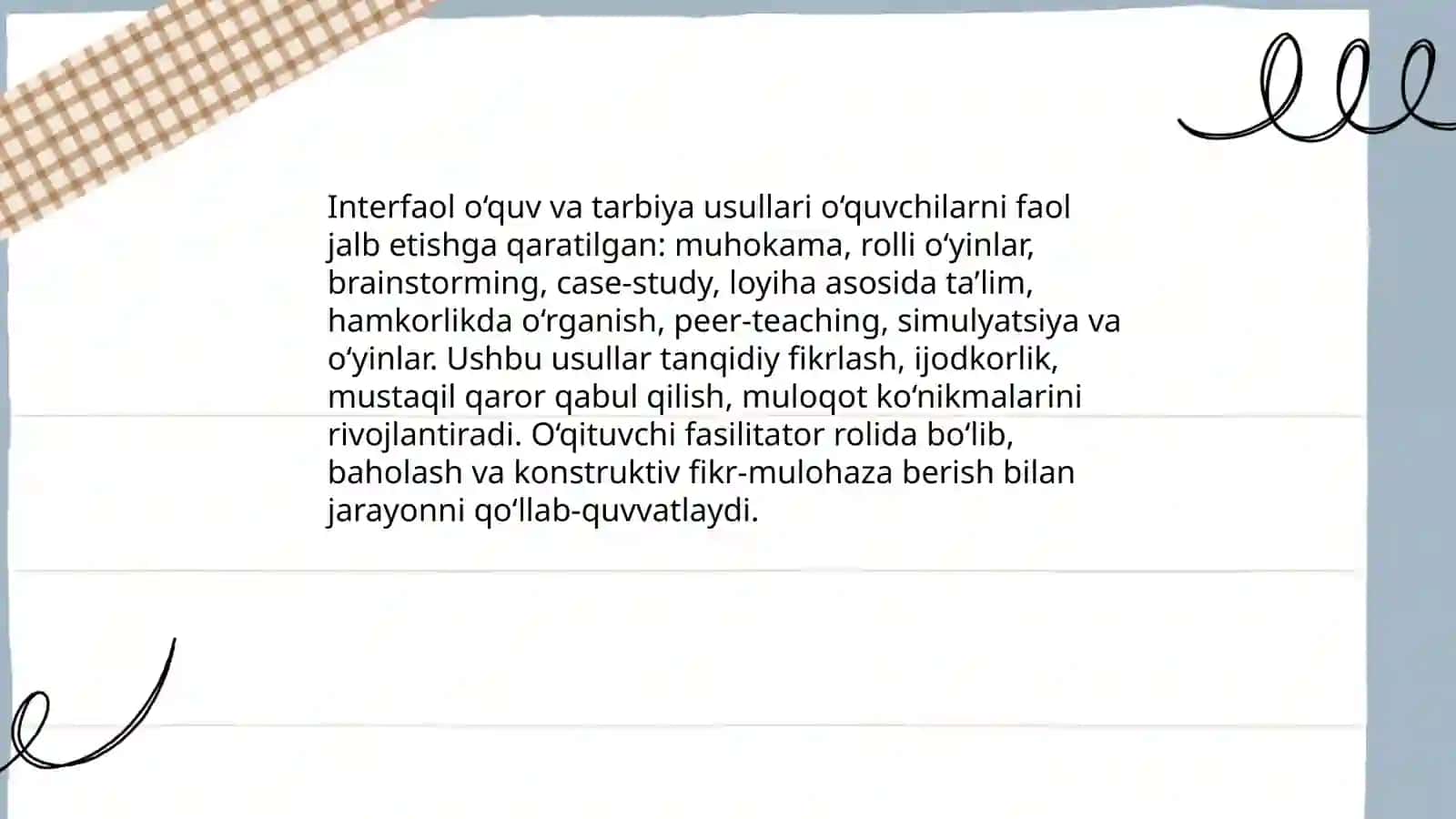 Tarbiya usullari va shakllari 4