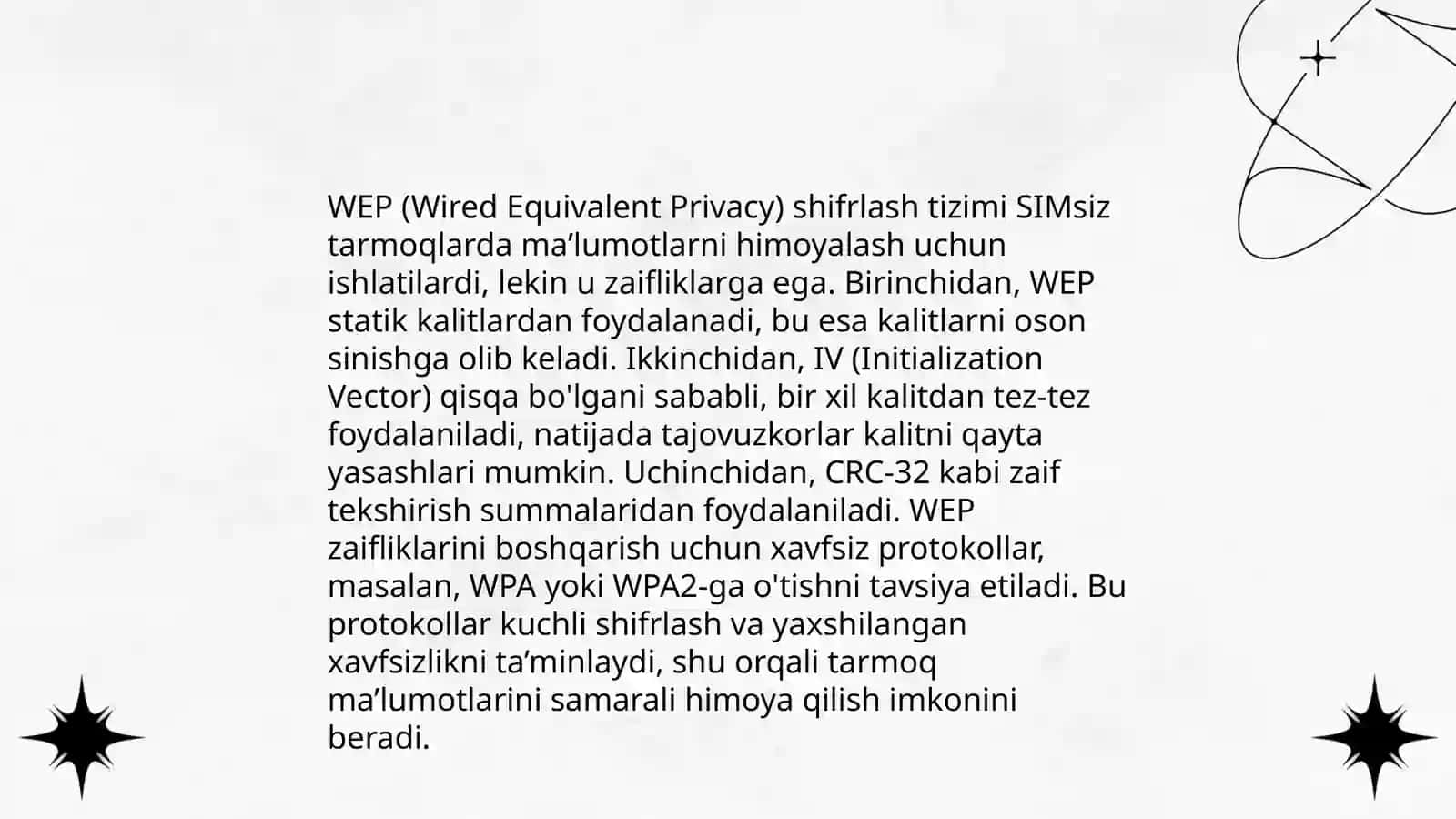 Simsiz tarmoq zayifliklari 4