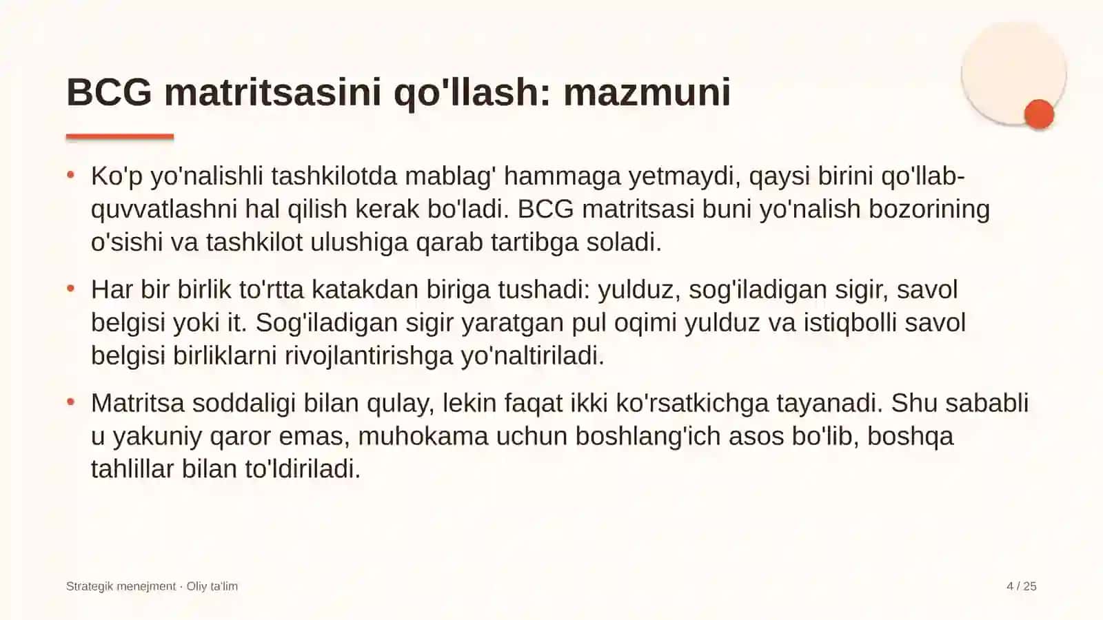 shahar yo'lovchi transportida bcg matritsasini qo'llash 5215 4