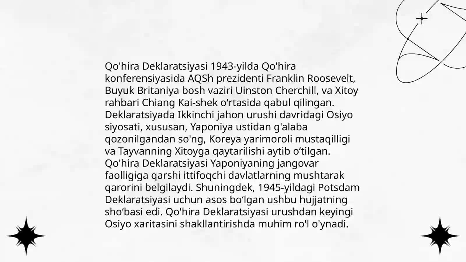Qohira deklaratsiyasi tarixi va mazmuni 4