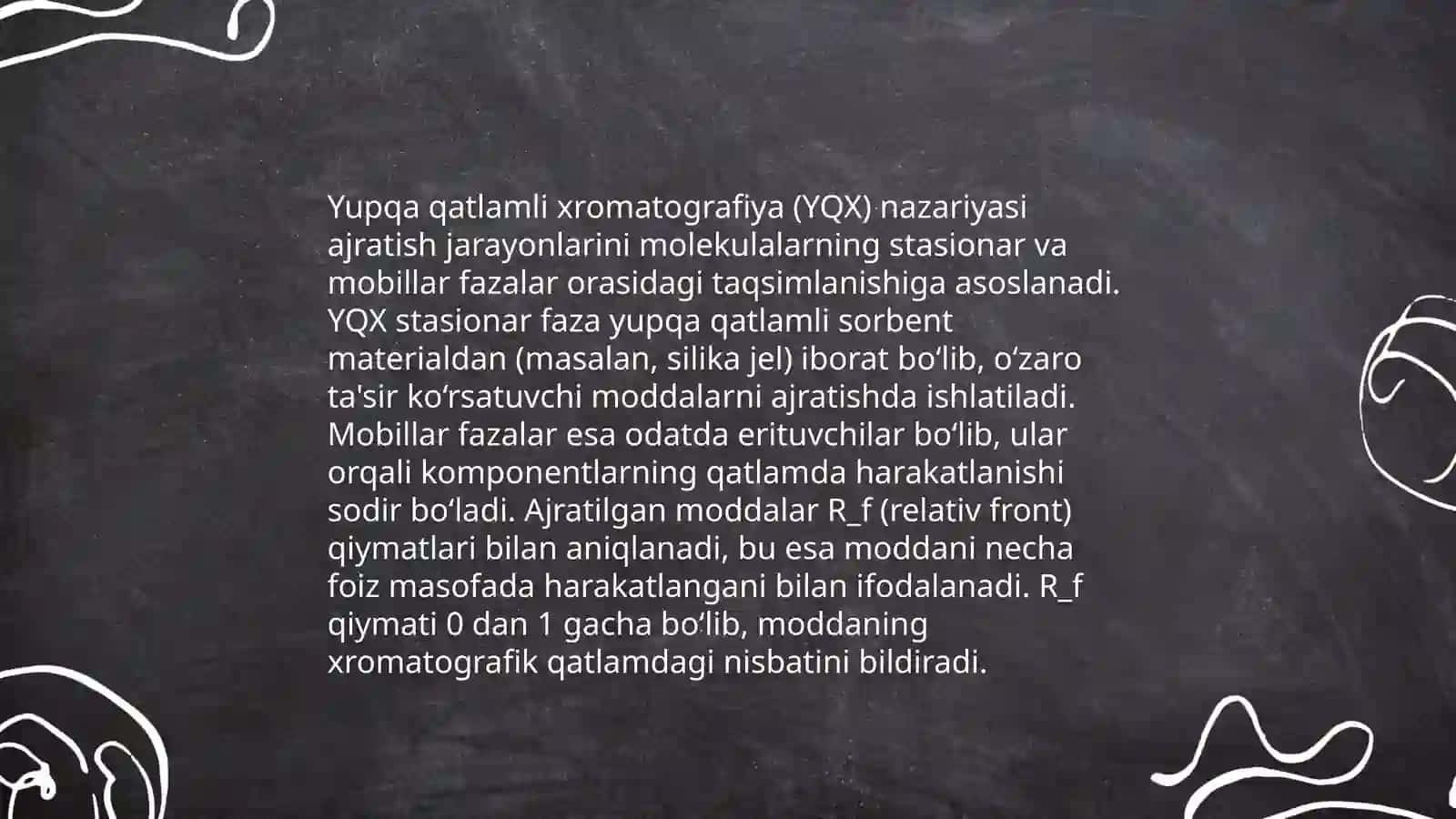 Yupqa qatlamli xromatografiya 4