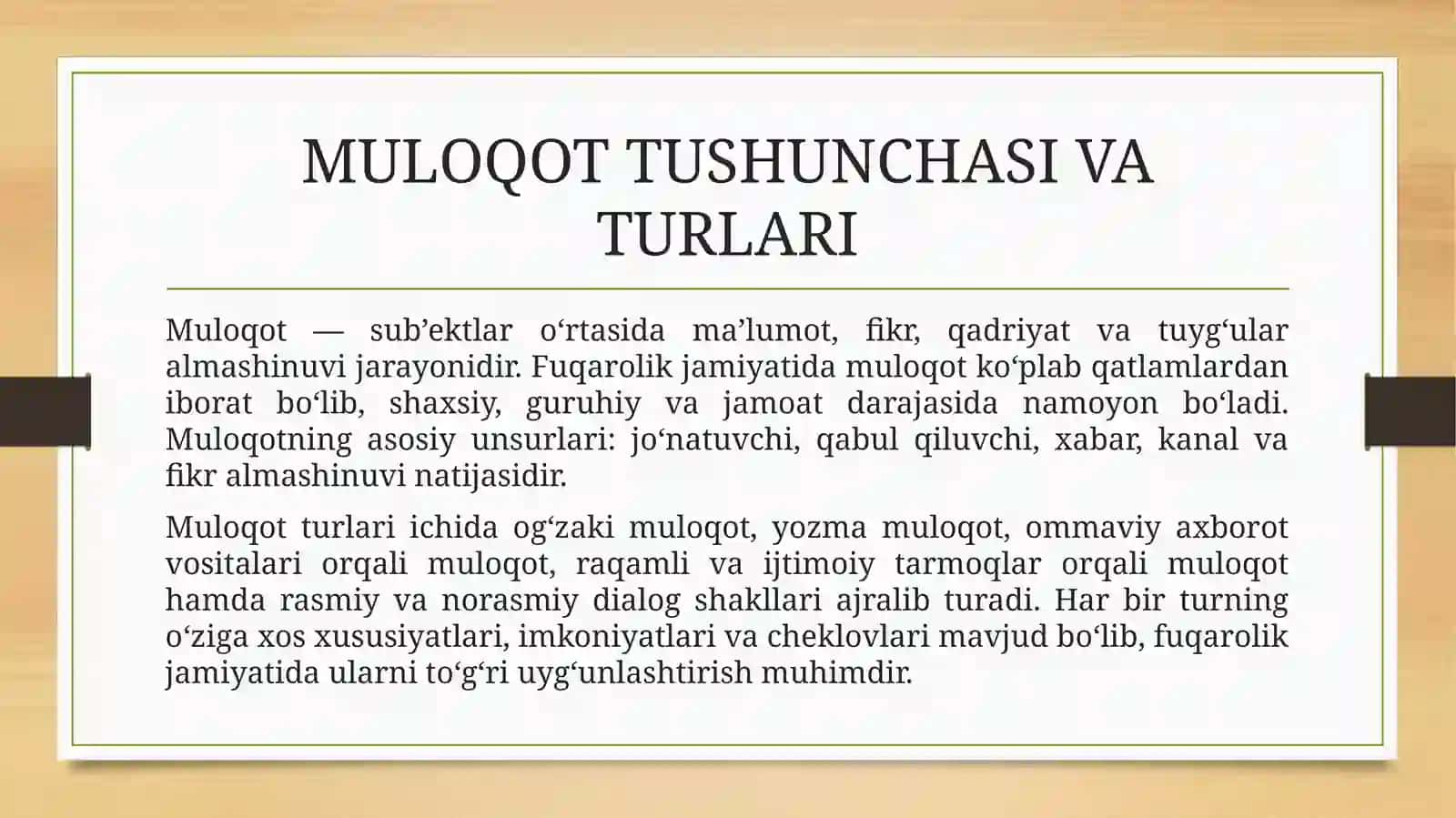 Muloqot tushunchasi va turlari 4