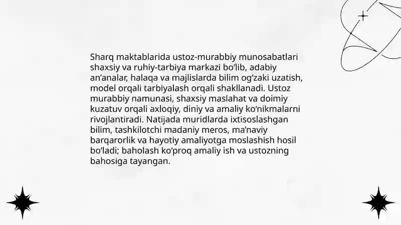 Sharq mutafakkirlari ijodida ta'lim-tarbiya 4